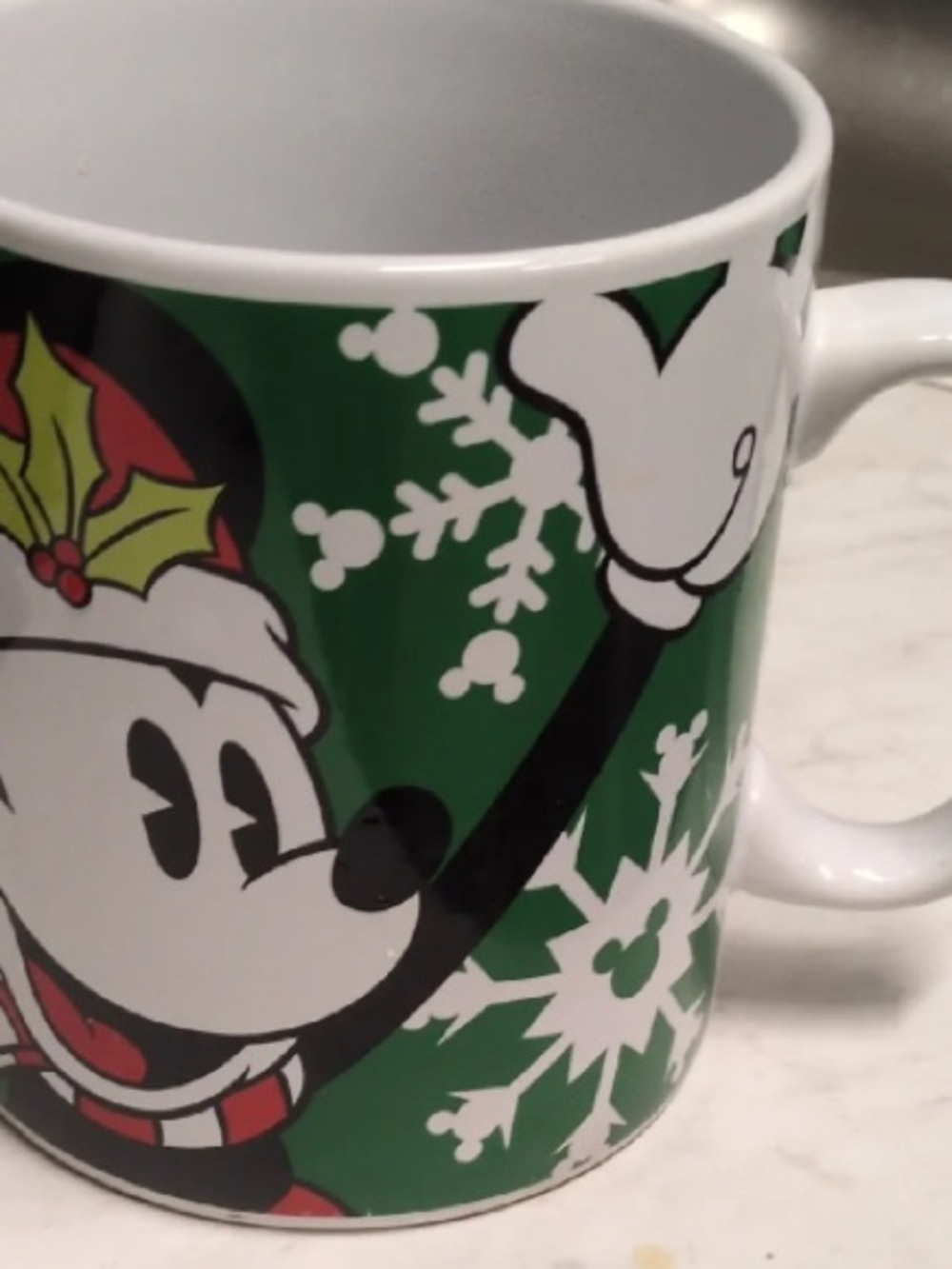 Disney Holiday Mickey Mouse Green Ceramic Mug